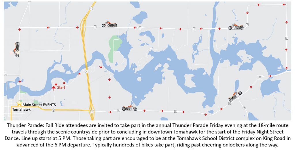 thunder parade map route