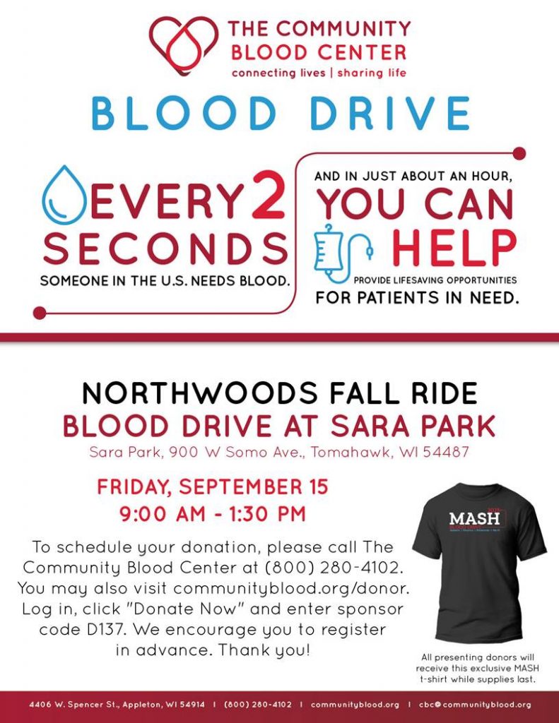 Fall Ride Blood Drive at SARA Park